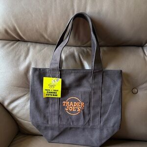 Traders Joes Black Trick OR Treat Canvas Tote Bag NEW